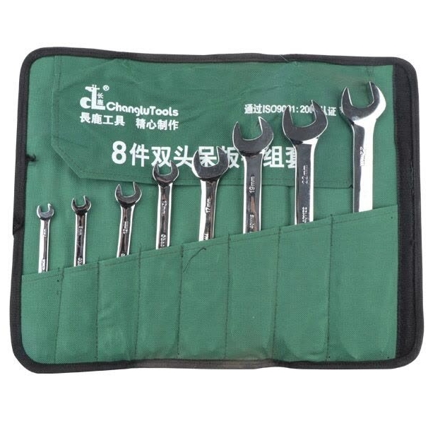 ⬡ Open end wrenches DIN3110 set 8pcs (6-24mm) (CL401408, CHANGLU TOOLS)