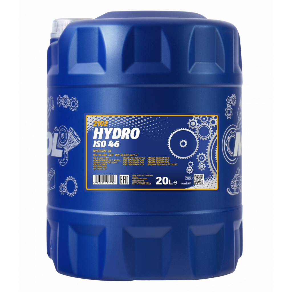 ⬡ Hydraulic oil MANNOL Hydro ISO 46, 20 L (MN210220, MANNOL)