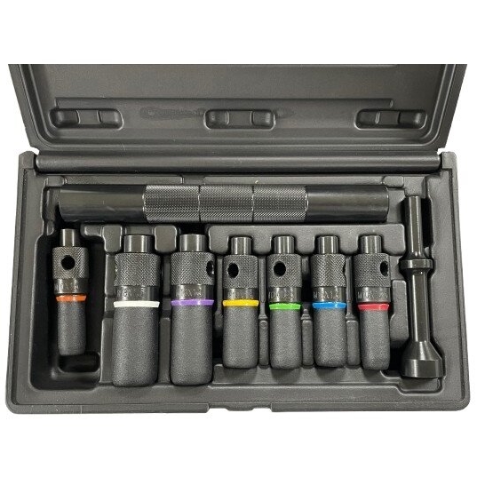 ⬡ Rutulinių šarnyrų smūginių galvučių rinkinys 9 vnt. M10-M18 (CT4056, ELLIENT TOOLS)