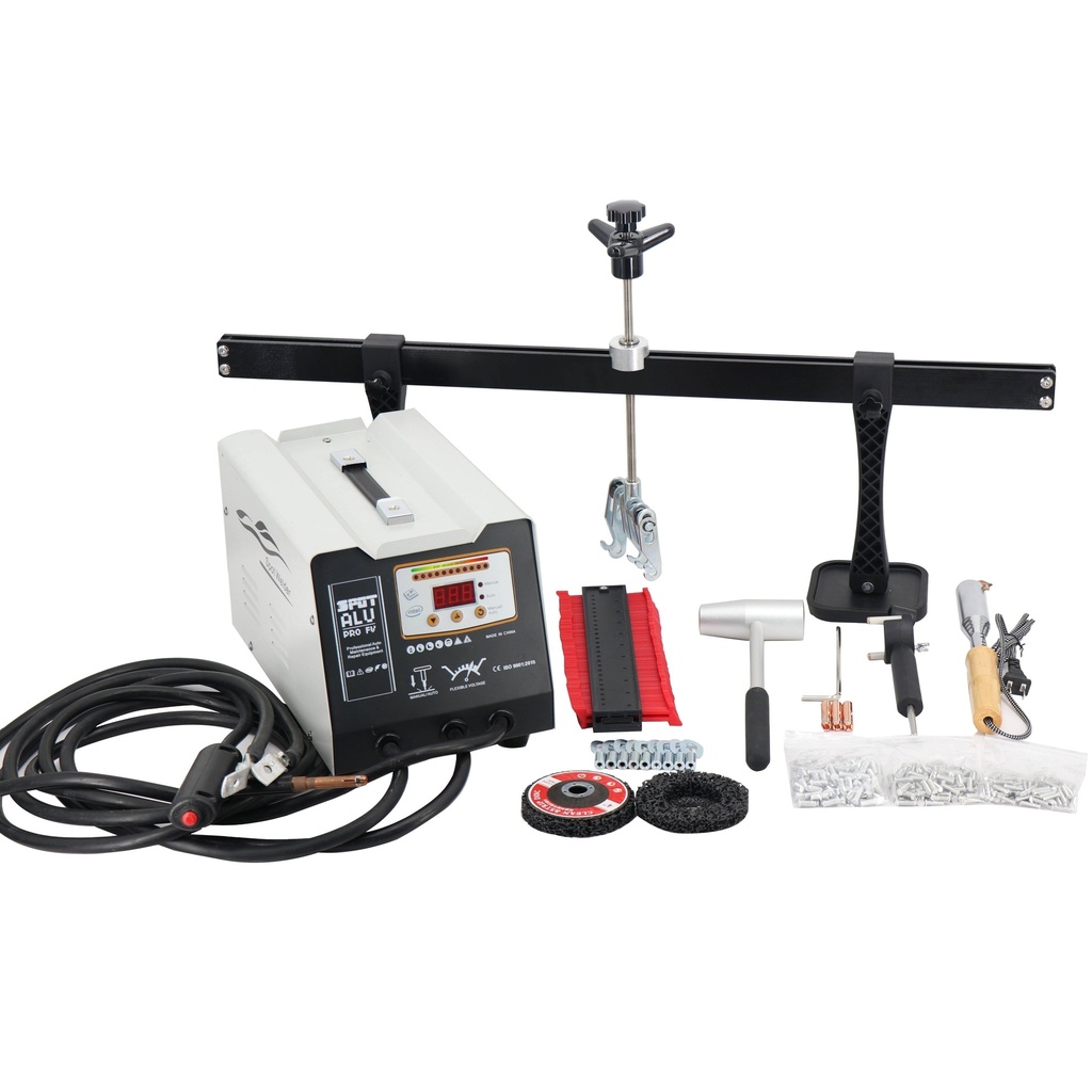 ⬡ Spot welding dent puller for aluminium and steel with tool set (6100)