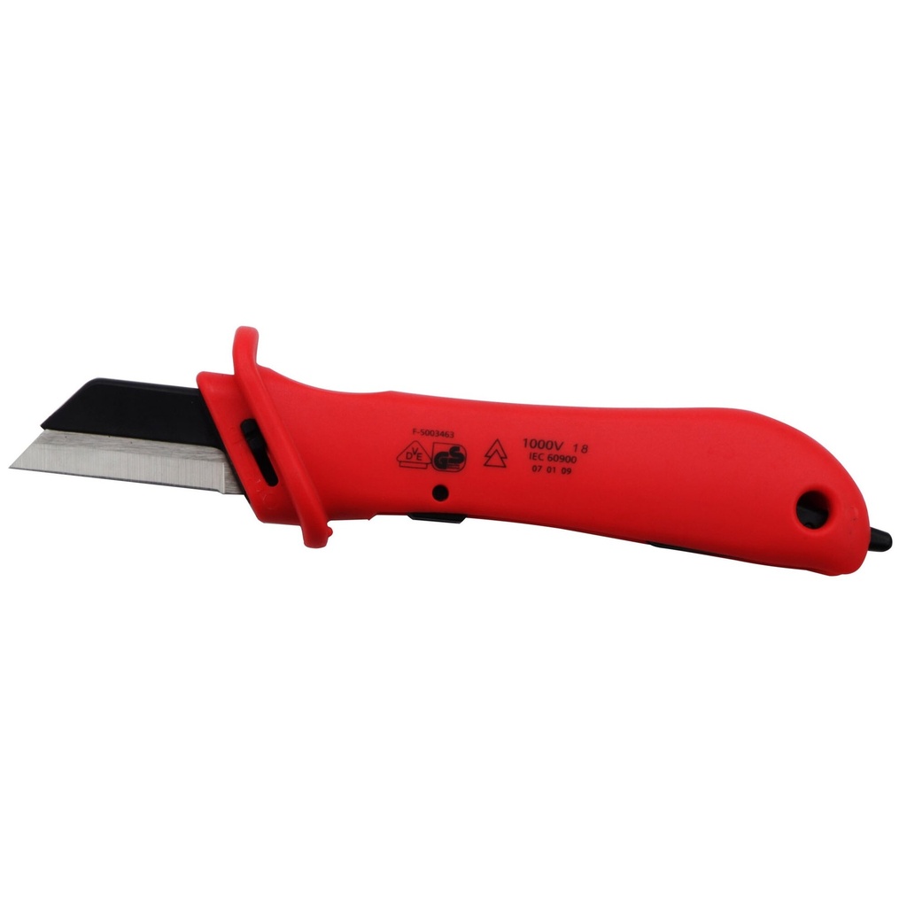 ⬡ Wire stripping knife VDE foldable protection (straigth blade) (CL901302, CHANGLU TOOLS)