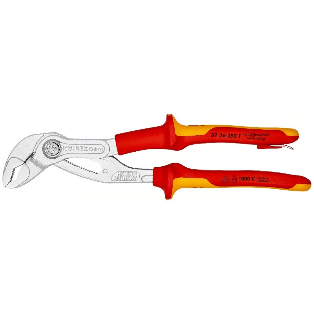 ⬡ Vandens siurblio replės KNIPEX VDE Cobra 250 mm (8726250T, KNIPEX)