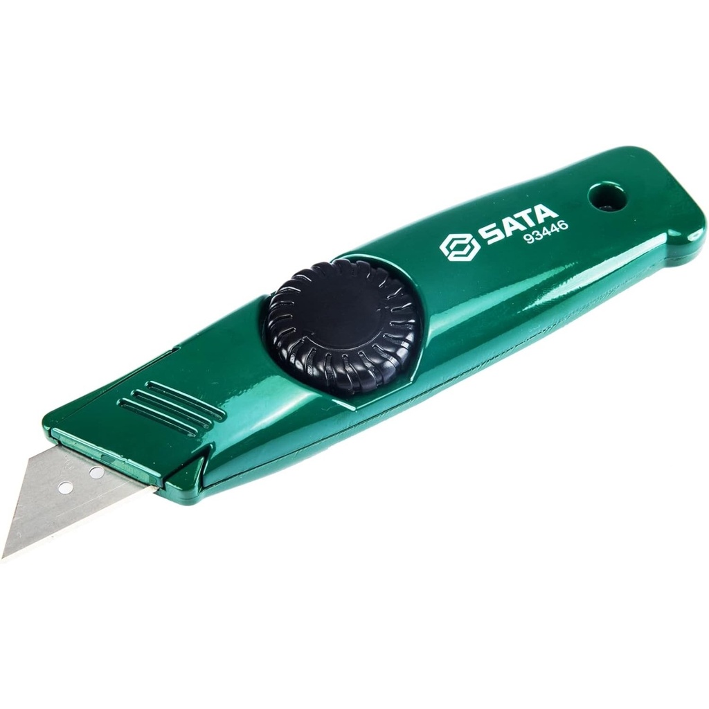 ⬡ Zinc alloy utility knife 19mm with 5 spare blades (ST93446SC, SATA)