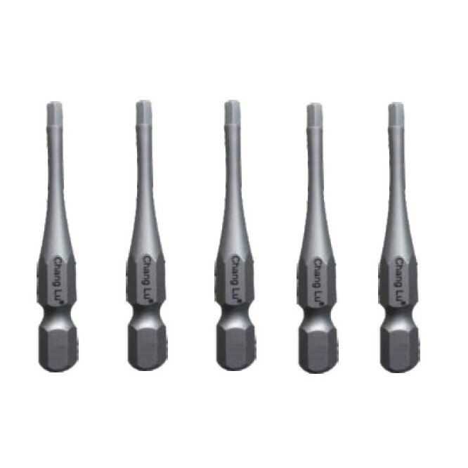 ⬡ Smūginis antgalis IMBUS 1/4" (6.3 mm), 5 vnt. S2 4 x 50 mm (CL507905, CHANGLU TOOLS)