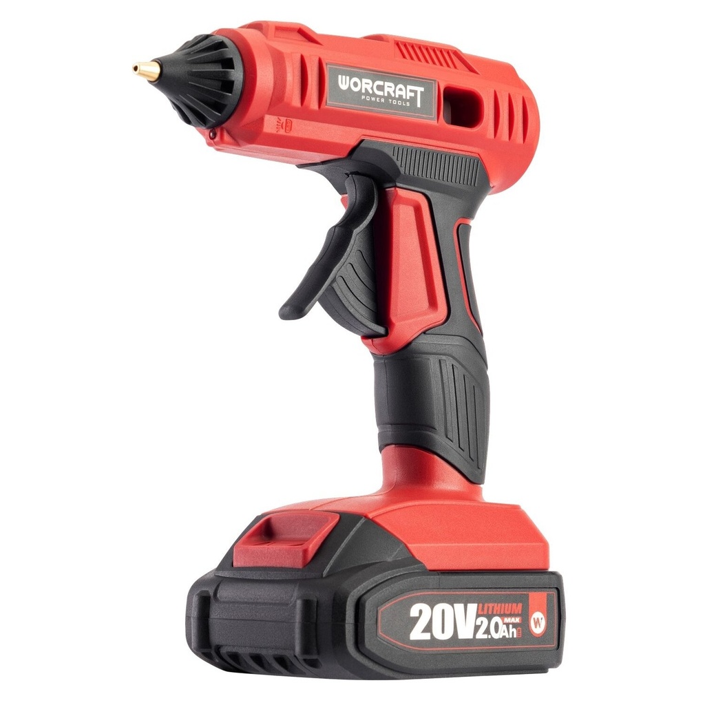 ⬡ Li-ion Cordless glue gun WORCRAFT 20V (CLGS20Li, WORCRAFT)