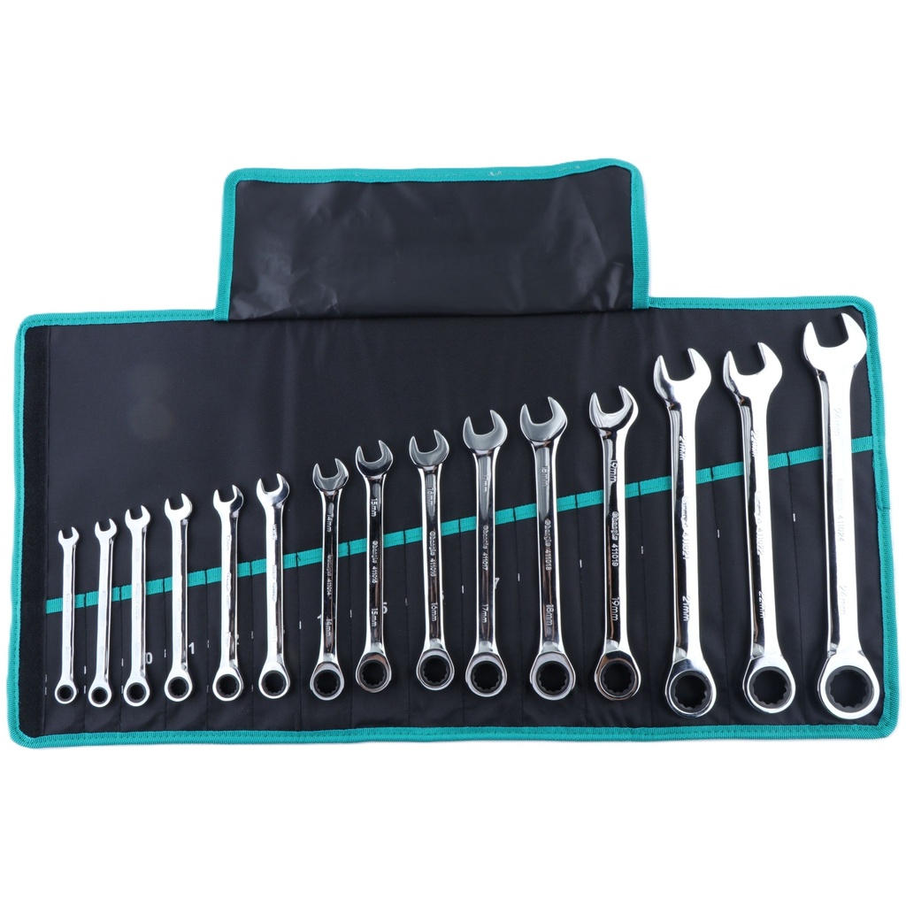 ⬡ Kombinuotų terkšlinių raktų rinkinys 15 vnt. (8-24 mm) (CL403915, CHANGLU TOOLS)