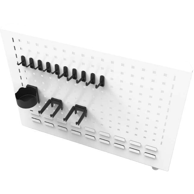⬡ Kabliukų ir laikiklių rinkinys perforuotai sienelei, 13 dalių (ST95113GKIT, SATA)