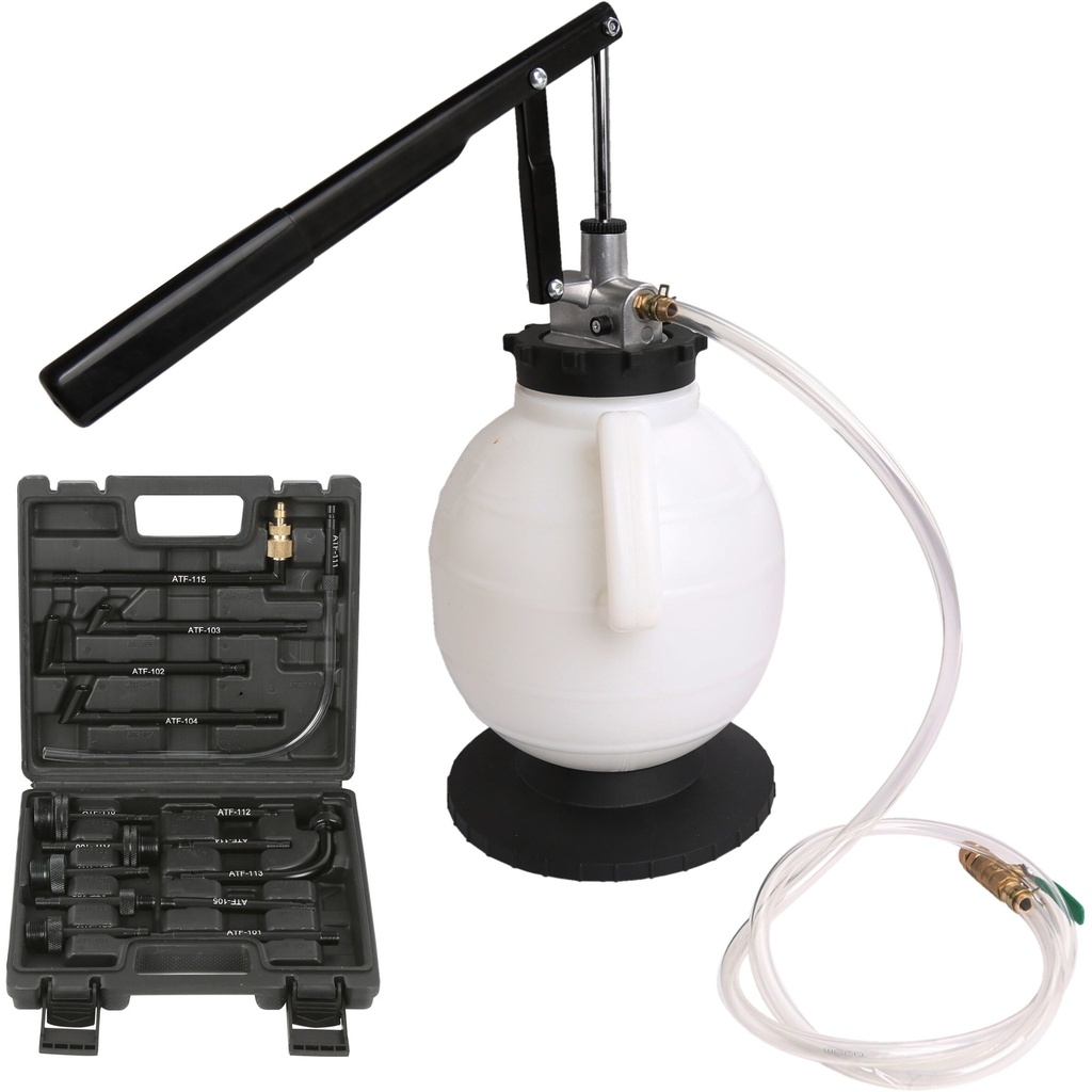 ⬡ Manual extract & discharge transmission oil pump 7l with ATF filler system (WT04B1101)