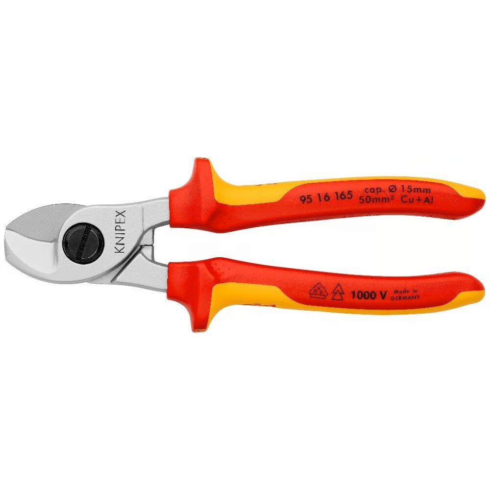 ⬡ Cable shears insulated VDE 165mm KNIPEX (9516165, KNIPEX)