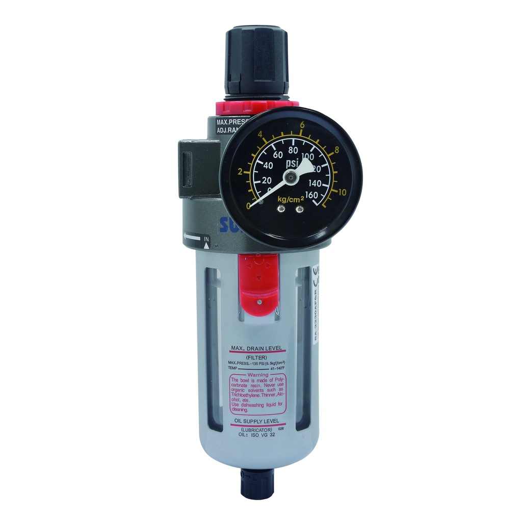 ⬡ 1/2" Air filter regulator (SA2240AFR, SUMAKE)