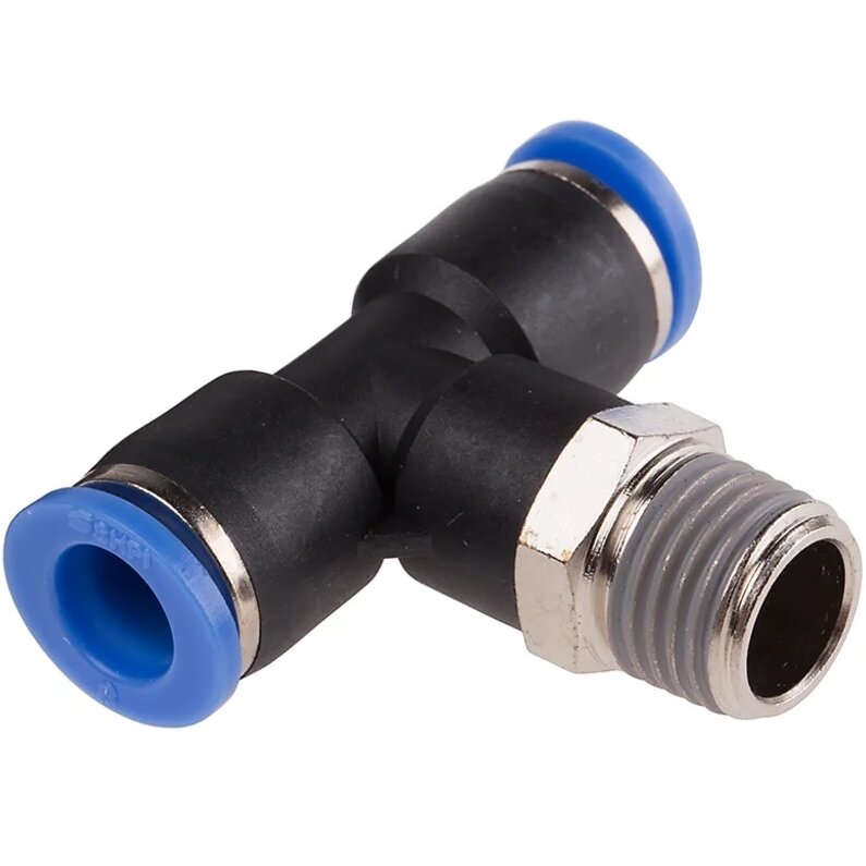 ⬡ T-type quick push-in connector with external thread M. Ext. thr. 3/8" x 12 x 12mm (8043812, OMG GHIOTTO)