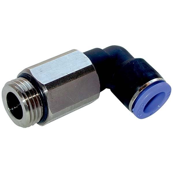 ⬡ L-type quick push-in connector with external thread M. Ext. thr. 3/8" x 12mm (8053812, OMG GHIOTTO)