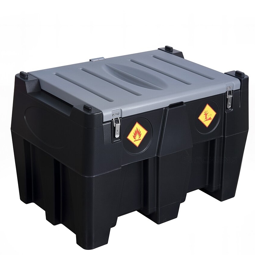 ⬡ Mobili kuro talpykla 440L (plastikinė) su pompa 12V DCTP40 (automatiniu pistoletu) (DTK480, AOCHENG)