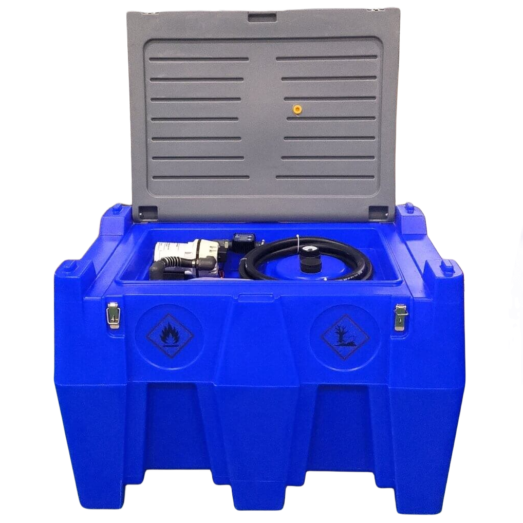 ⬡ Mobilus AdBlue perpylimo bakas 440 l ADTK480 su 12 V siurbliu (su žarna, automatiniu antgaliu su filtru, ES kištuku) (ADTK480, AOCHENG)