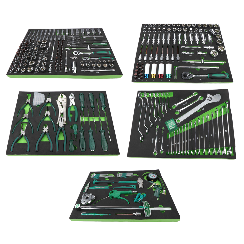⬡ Įrankių rinkinys komplektas į spintelę 330vnt. (5 padėklai) (CL1068012345, CHANGLU TOOLS)