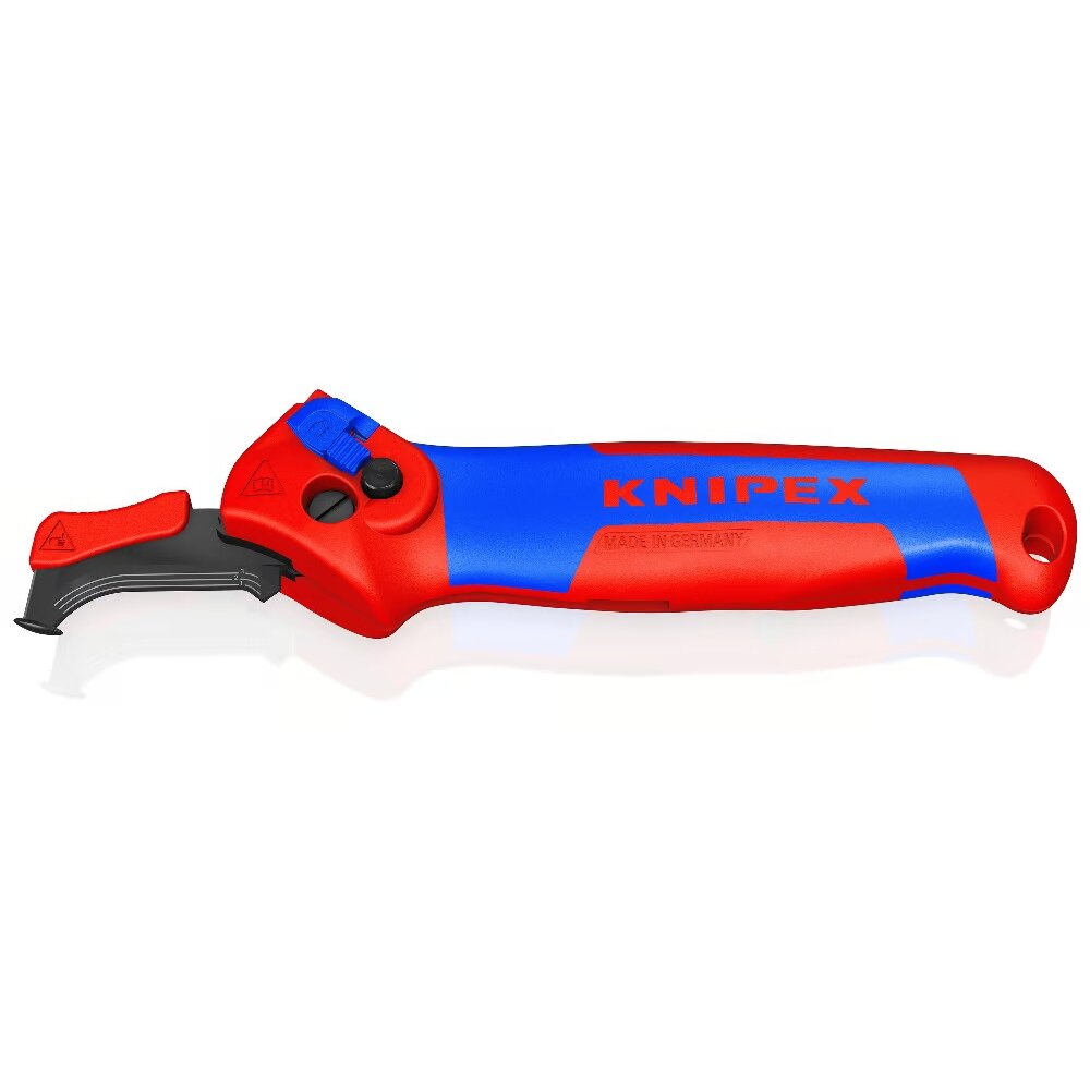 ⬡ Stripping knife with guide shoe and ratchet KNIPEX (1650145SB, KNIPEX)