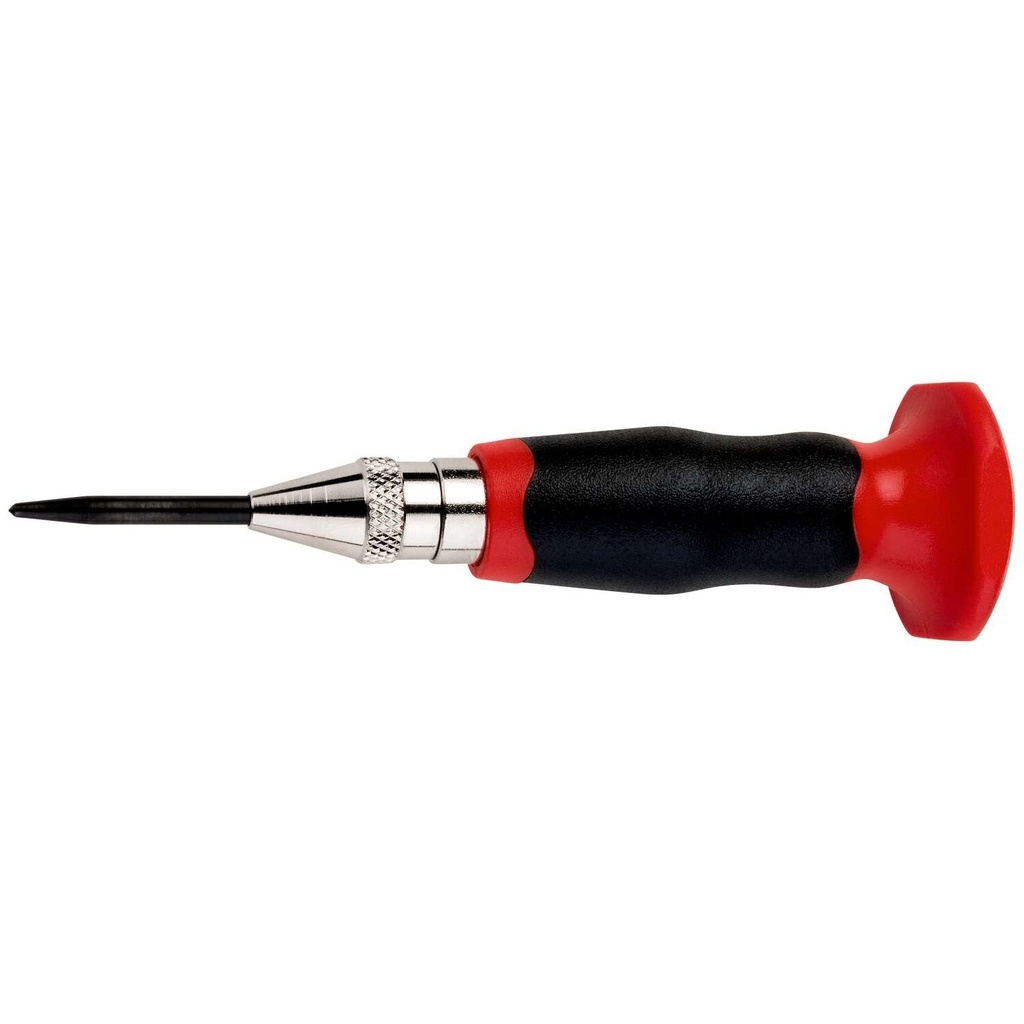 ⬡ Adjustable center punch 4x125mm with plastic handle 130N RENNSTEIG (9R430230)