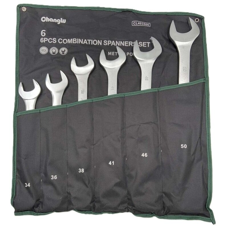 ⬡ Combination wrench set 6pcs (34-50 mm) (CL40350616, CHANGLU TOOLS)