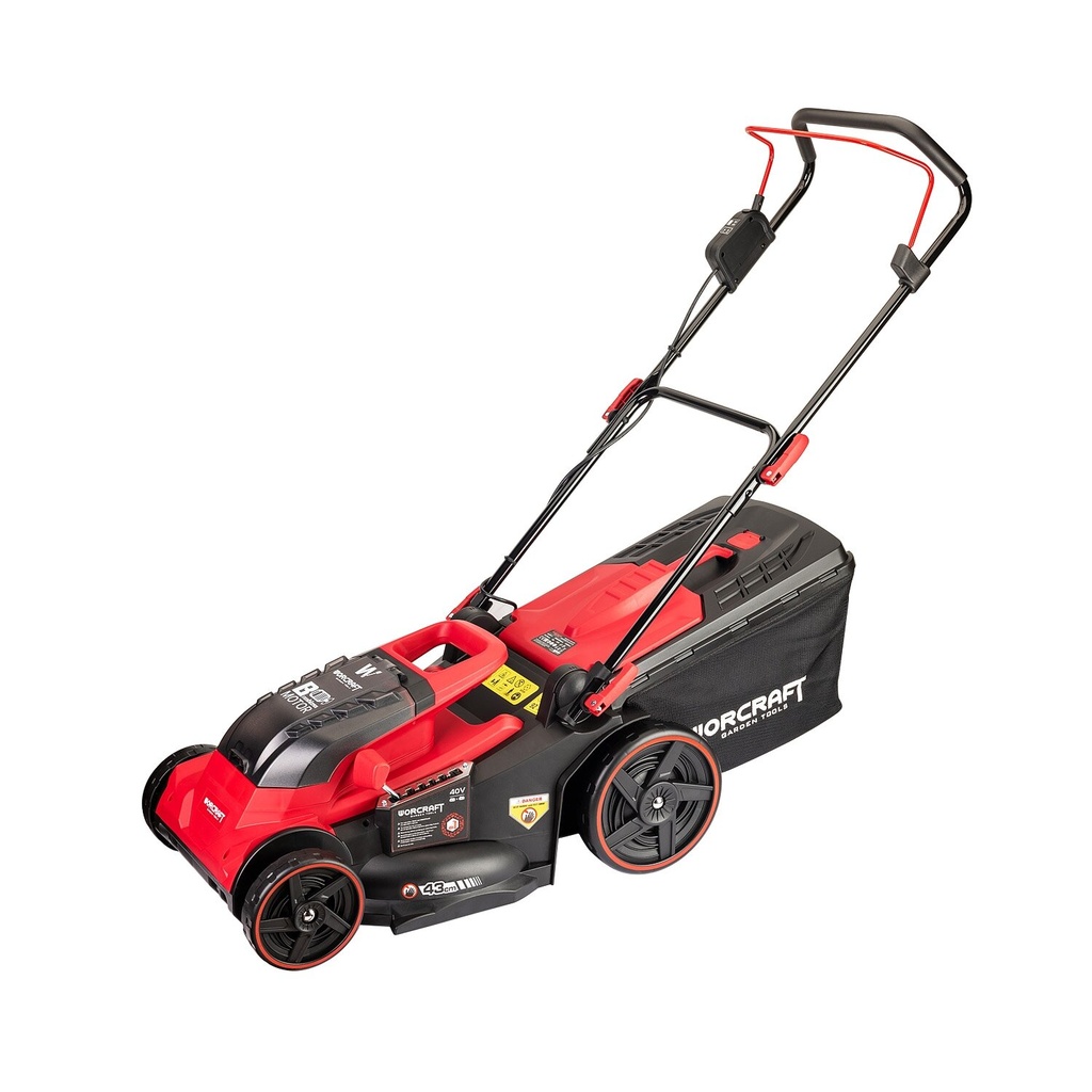 ⬡ Cordless Brushless Lawn Mower WORCRAFT 40V (20V+20V) Li-ion (CLMS40LiBL, WORCRAFT)