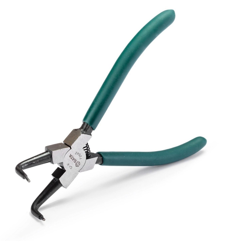 ⬡ Circlip pliers. Internal, bent 9 in., L=225 mm (ST72043ST, SATA)
