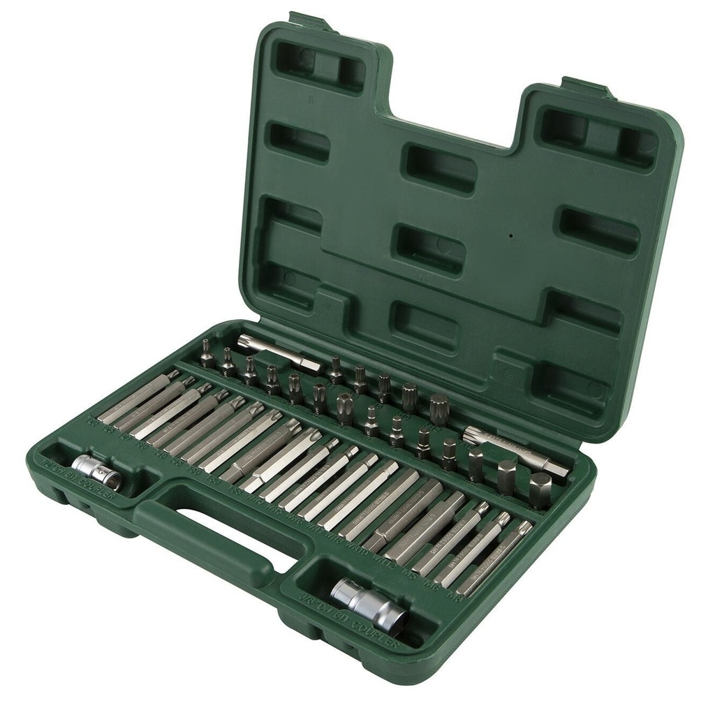 ⬡ Atsuktuvo antgalių rinkinys 42 vnt. (IMBUS, TORX, SPLINE) (ST09327, SATA)