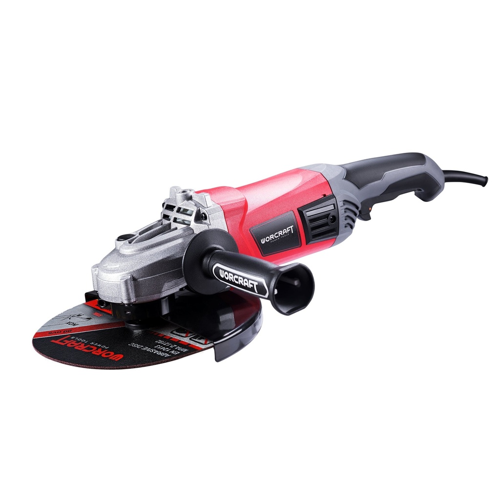 ⬡ Šlifuoklis kampinis 230 mm 2400 W (AG24230B, WORCRAFT)