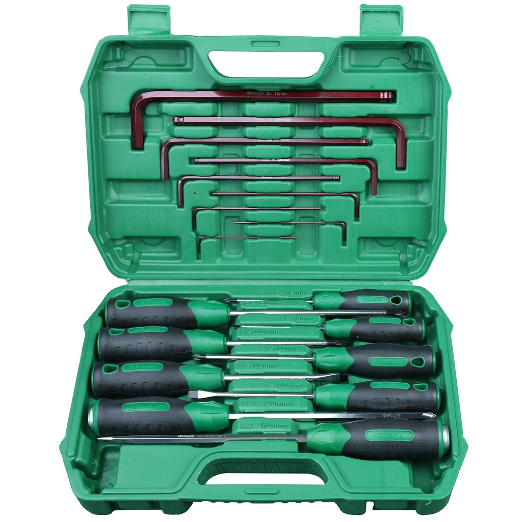 ⬡ Atsuktuvų rinkinys 18vnt., (pl./PH/torx) (CL504925, CHANGLU TOOLS)