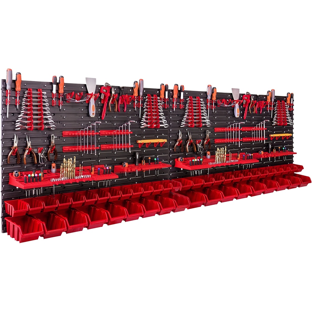 ⬡ PVC tool board with containers and hangers, set 122 pcs (WT01Y0276)