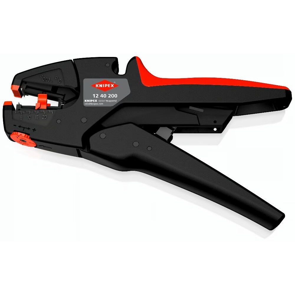 ⬡ Self adjusting insulation stripper (0.03–10.0 mm²) 200mm KNIPEX (1240200, KNIPEX)