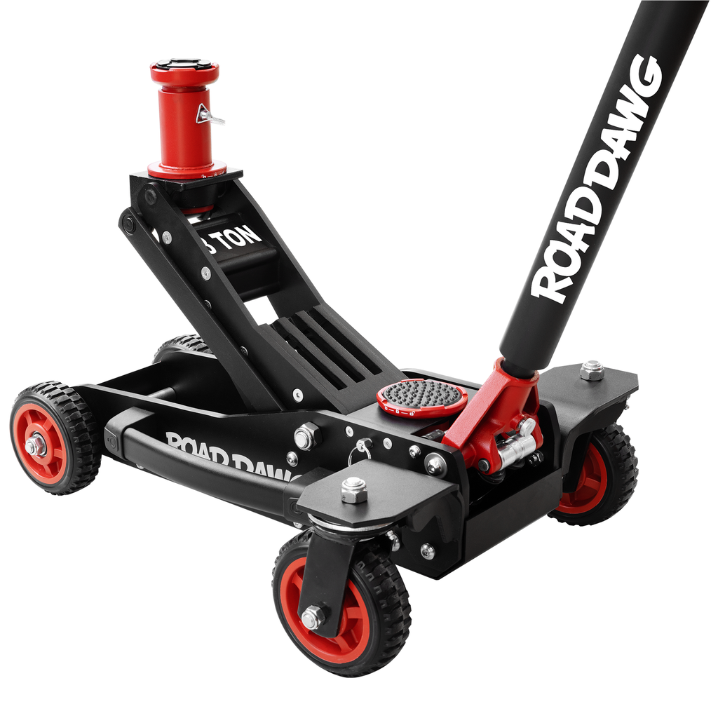 ⬡ Off-road trolley jack 3 t with big wheels (T830007PDL, TONGRUN)