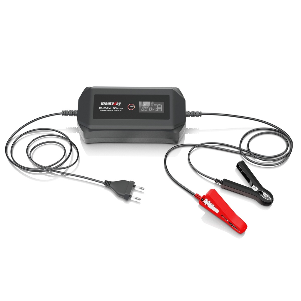 ⬡ Battery charger LCD 12/24V 10A 240Ah (HFMT10DVL)