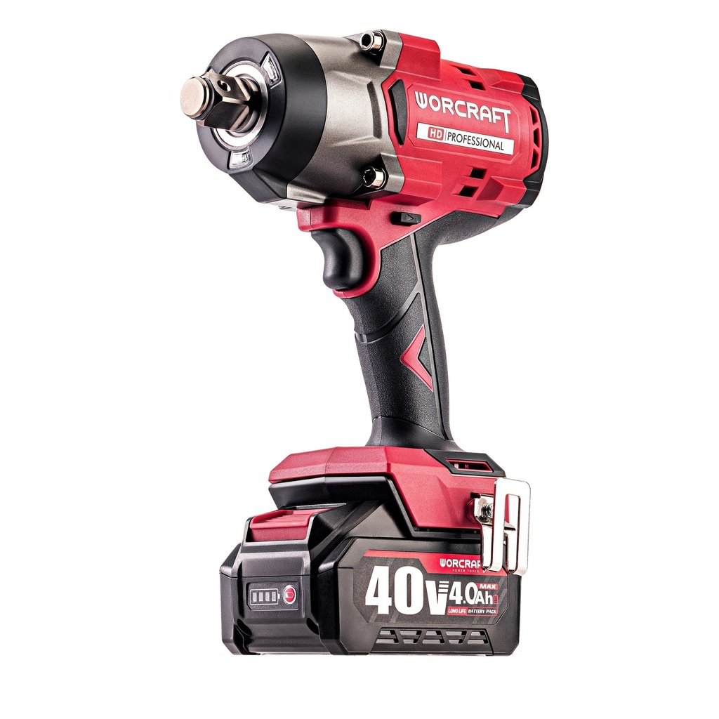 ⬡ Li-ion brushless cordless impact wrench 3/4'' 40V, 2600Nm (case) (XCUBE033, WORCRAFT)