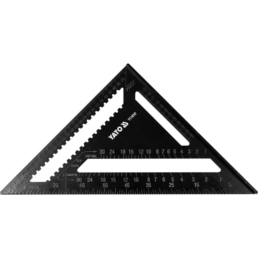⬡ Aliumininis kampainis 300 mm su colių/metrų skale (YT70787)