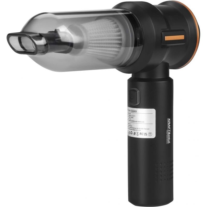 ⬡ Akumuliatorinis mini dulkių siurblys 100 W, 11,1 V, Li-Ion 6000 mAh (KD3445)
