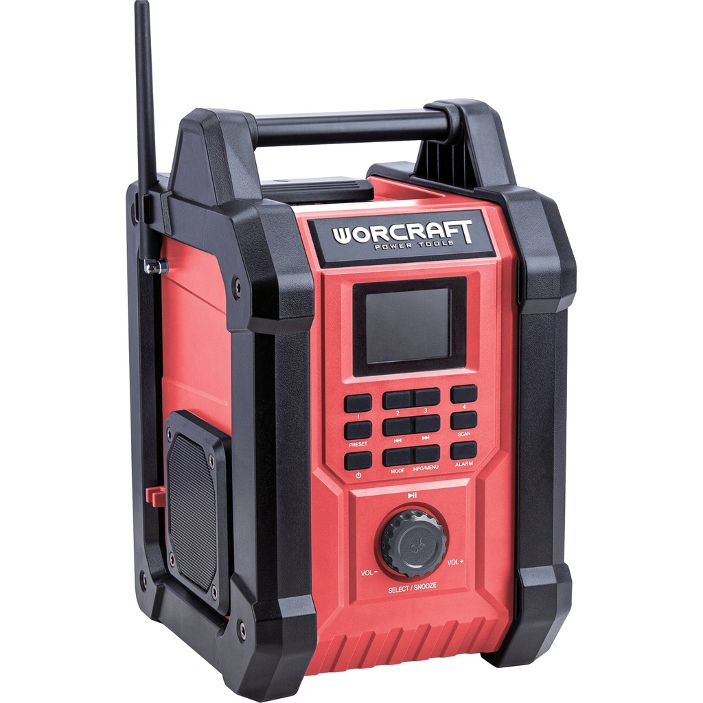 ⬡ Akumuliatorinis radijas su Bluetooth 20V Li-Ion (CBTSS20LiHT, WORCRAFT)