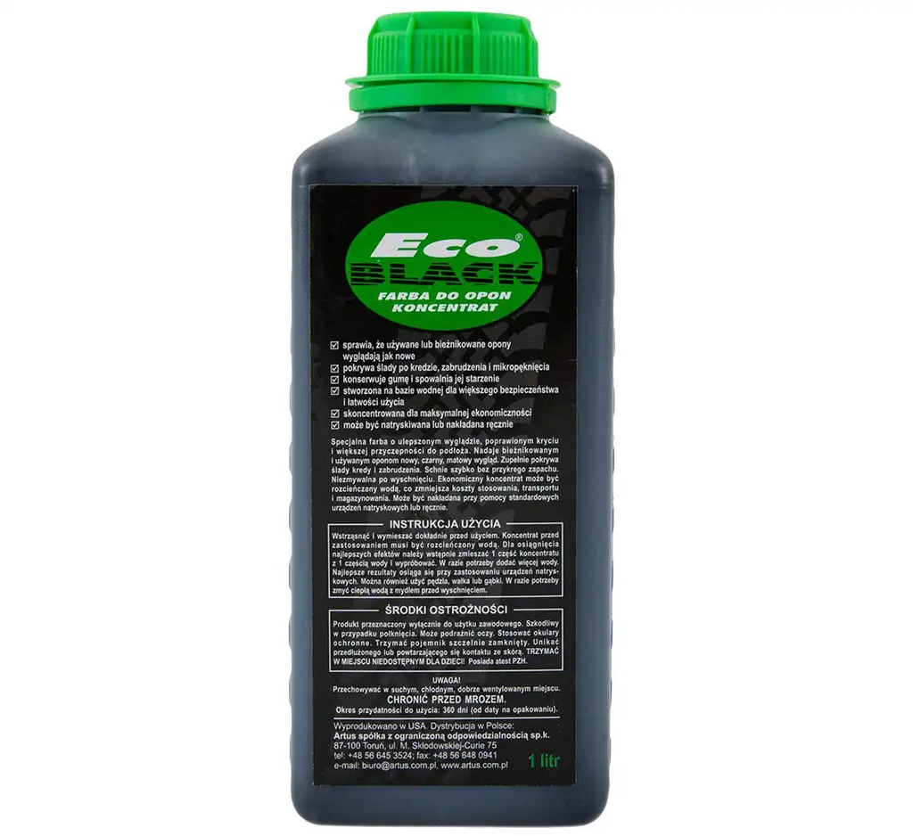Black tyre paint ECO BLACK black concentrate 1L (08-00-79, REDATS)