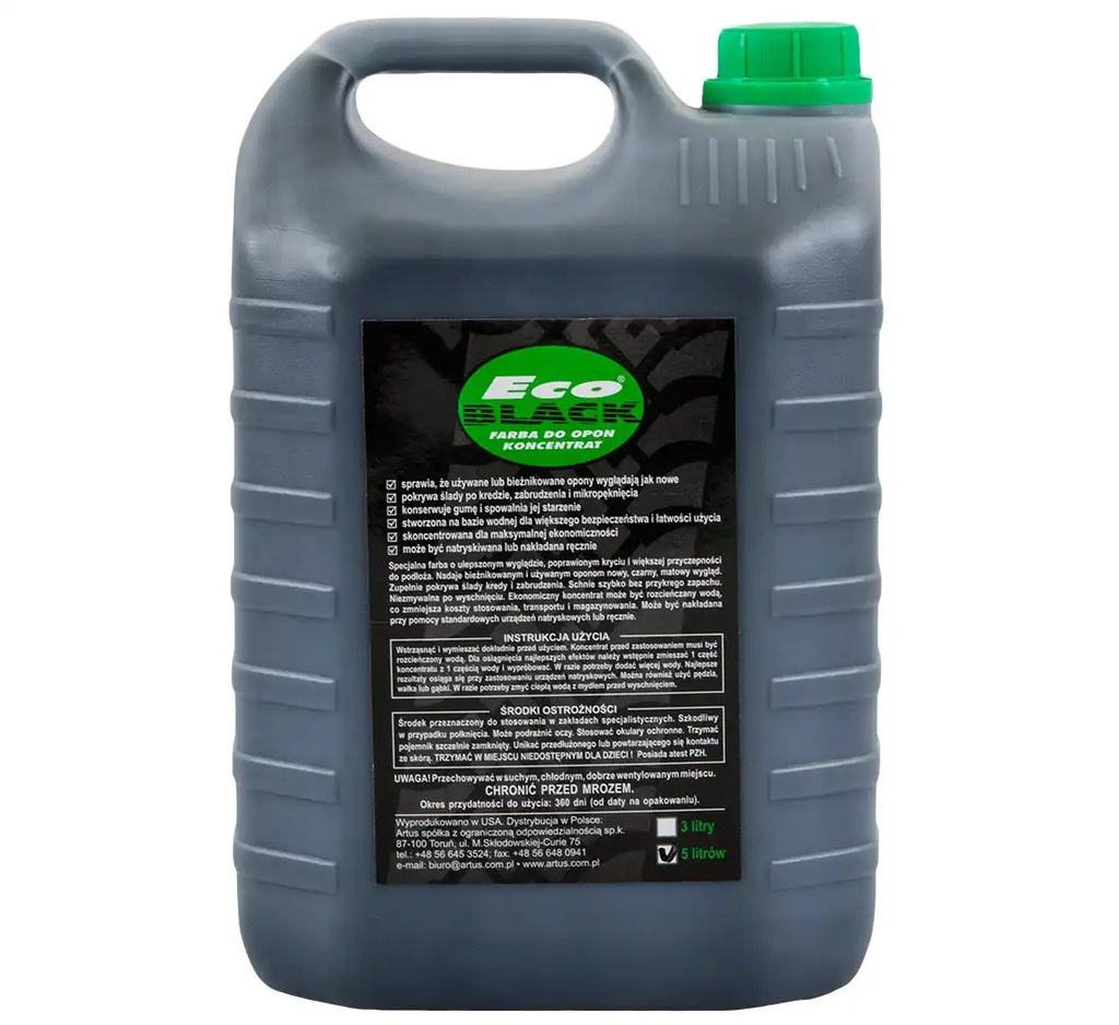 Black tyre paint ECO BLACK black concentrate 5L (08-00-80, REDATS)