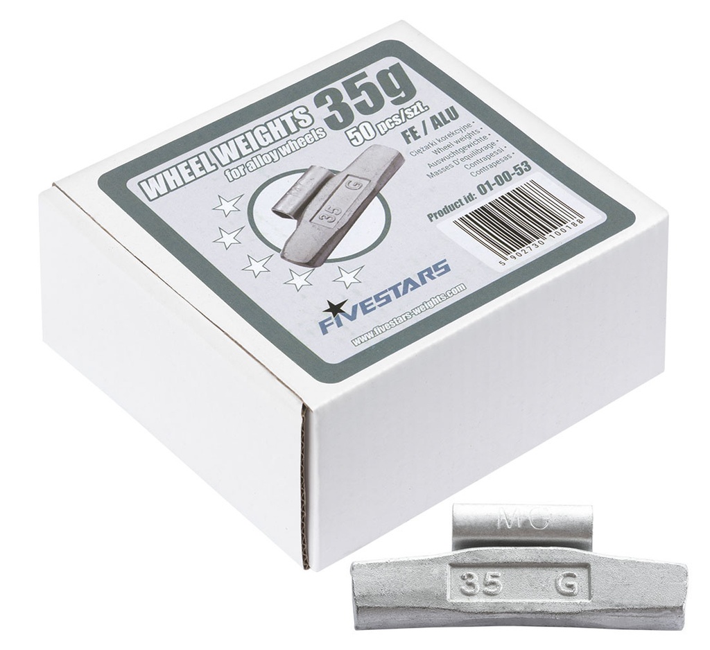 ᴿᴰ Clip-on FE weights FIVE STARS 35 g, for ALU rims (01-00-53, FIVE STARS)