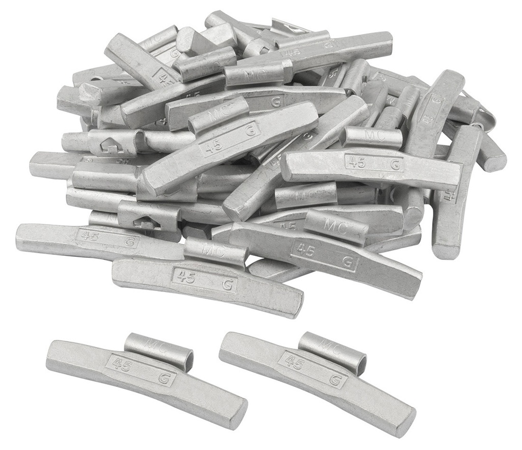 ᴿᴰ Clip-on weights Fivestars - FE ALU rims - 45g - 50pcs (01-00-55, REDATS)