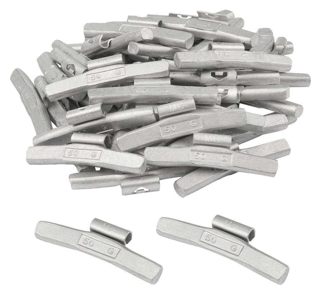 Clip-on weights Fivestars - FE ALU rims - 50g - 50pcs (01-00-56, REDATS)