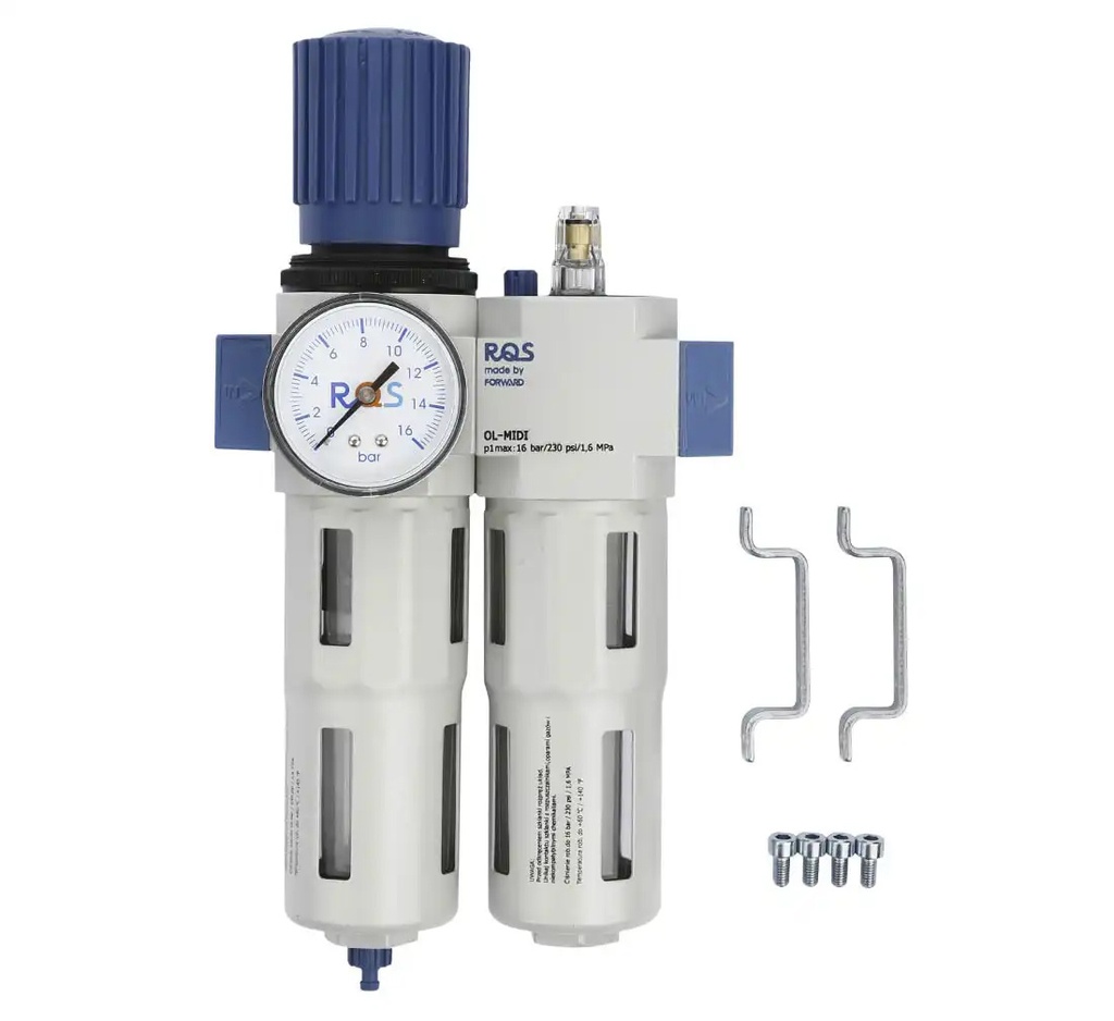 ᴿᴰ Air pressure regulator with water separator RQS MIDI 1/2" (05-00-39, REDATS)