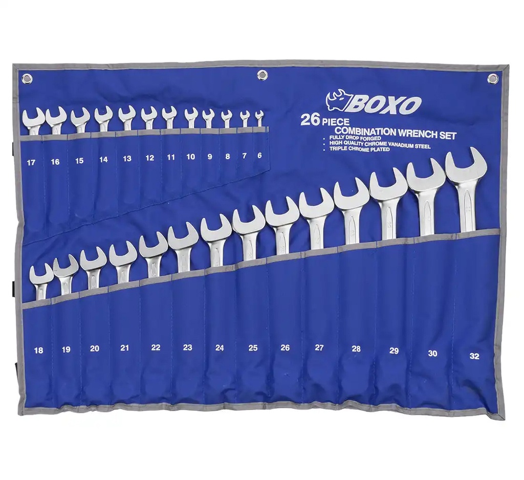 Ring-ended spanners - BOXO, 6-32mm 26 pcs (07-00-27, REDATS)