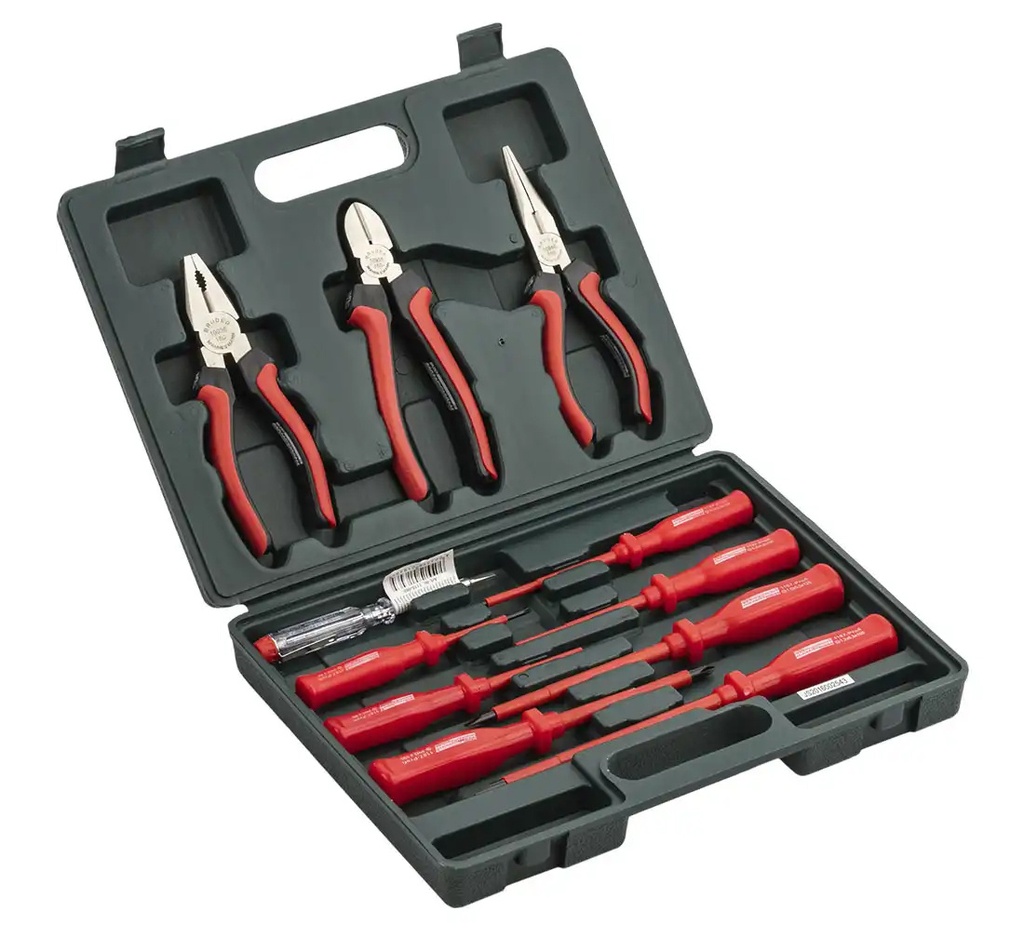 ᴿᴰ Insulated screwdriver and pliers set, 11 pcs (07-00-66, MANNESMANN)