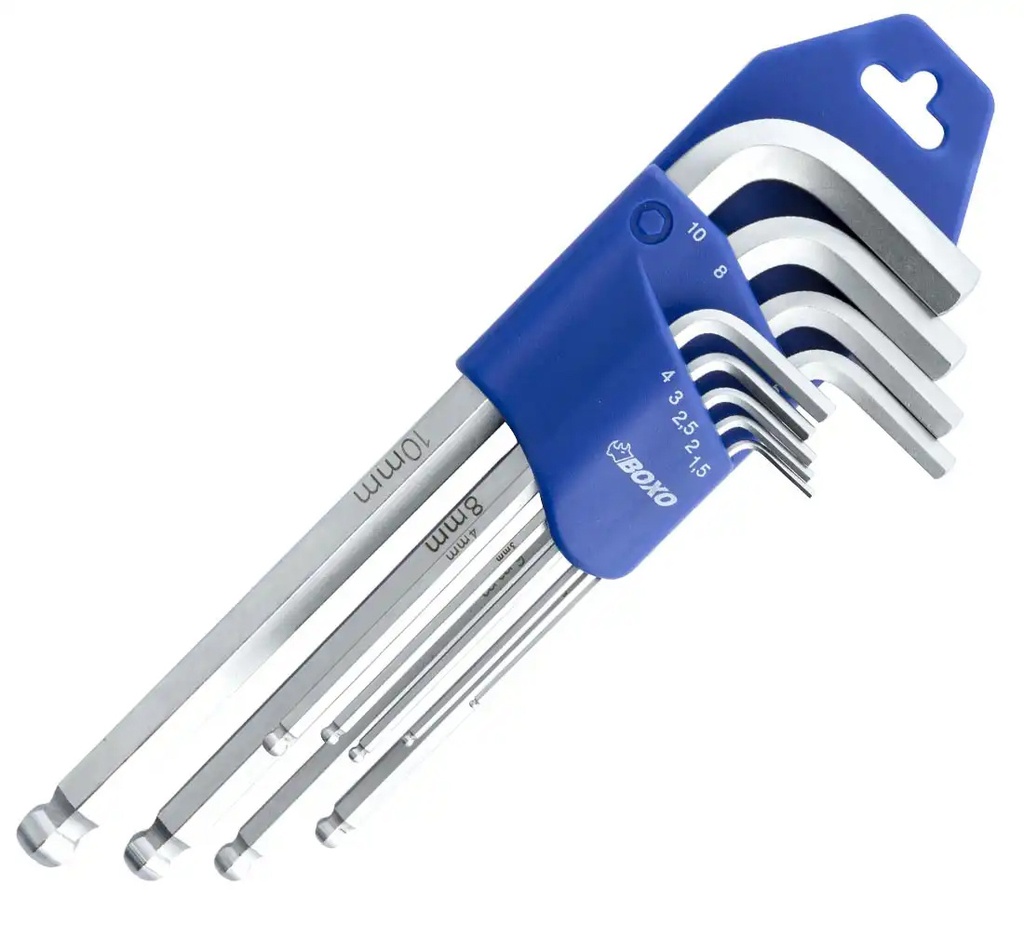 ᴿᴰ Hex keys BOXO, 175 mm, 9 pcs (07-00-22, BOXO)
