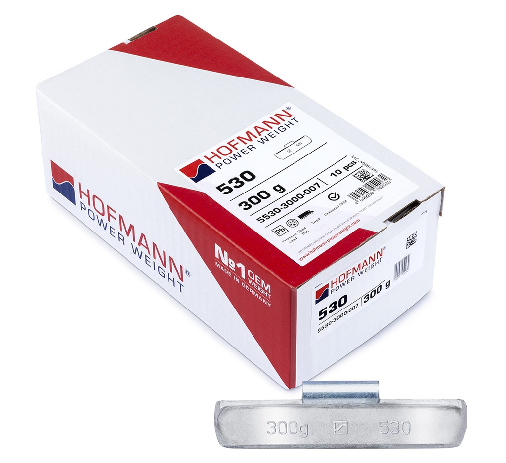 ᴿᴰ Užkalami švininiai svareliai HOFMANN TBX sunkvežimiams, 300 g, 10 vnt. (01-02-04, HOFMANN)
