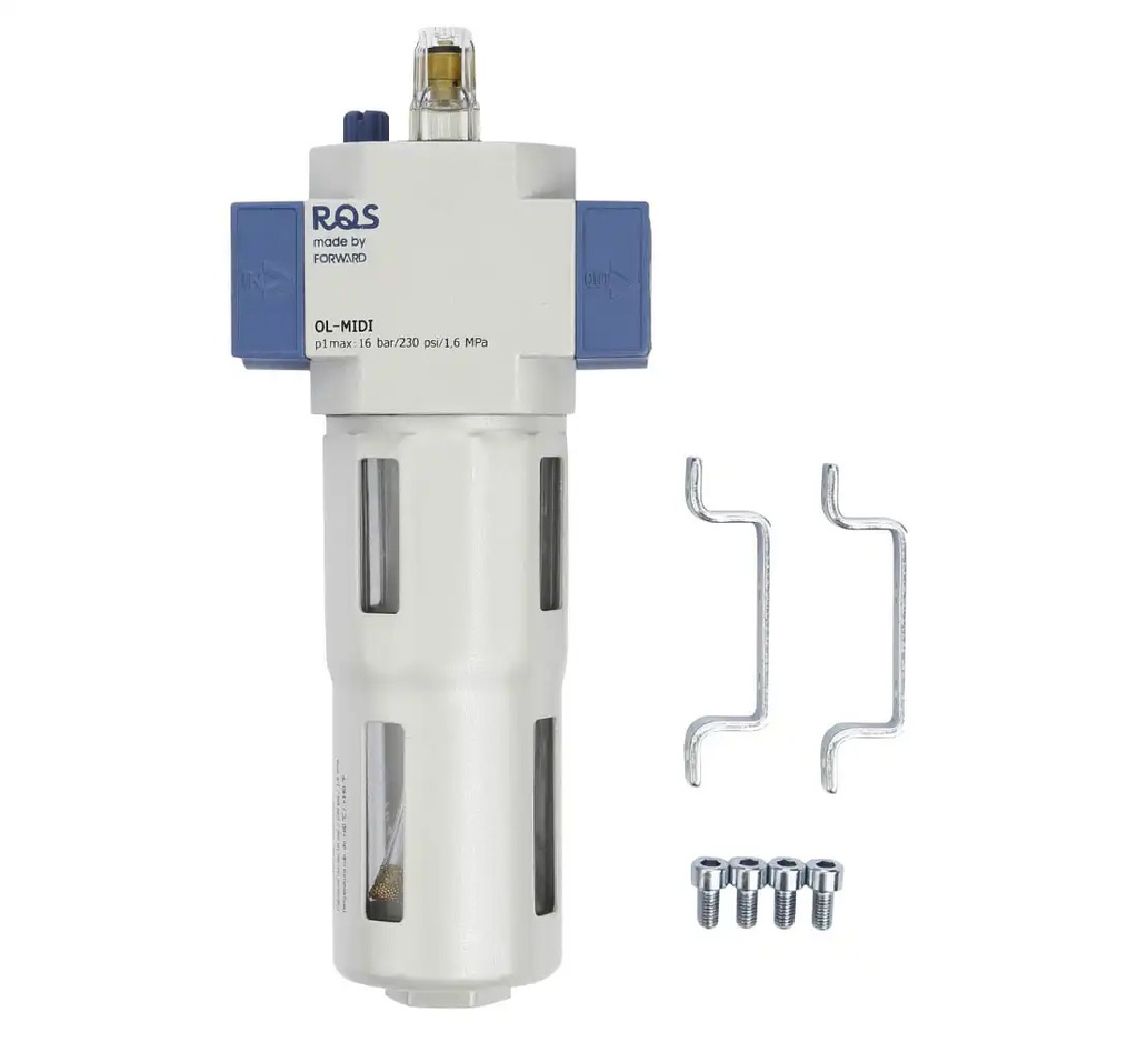ᴿᴰ Air Lubricator - RQS MIDI - 3/4"" with mounting brackets (05-01-37, REDATS)