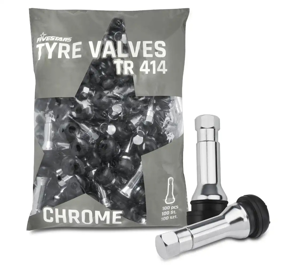 ᴿᴰ Ventilis TR 414, chromuotas, 4 vnt. (100 vnt.) (TR 414CH, REDATS)
