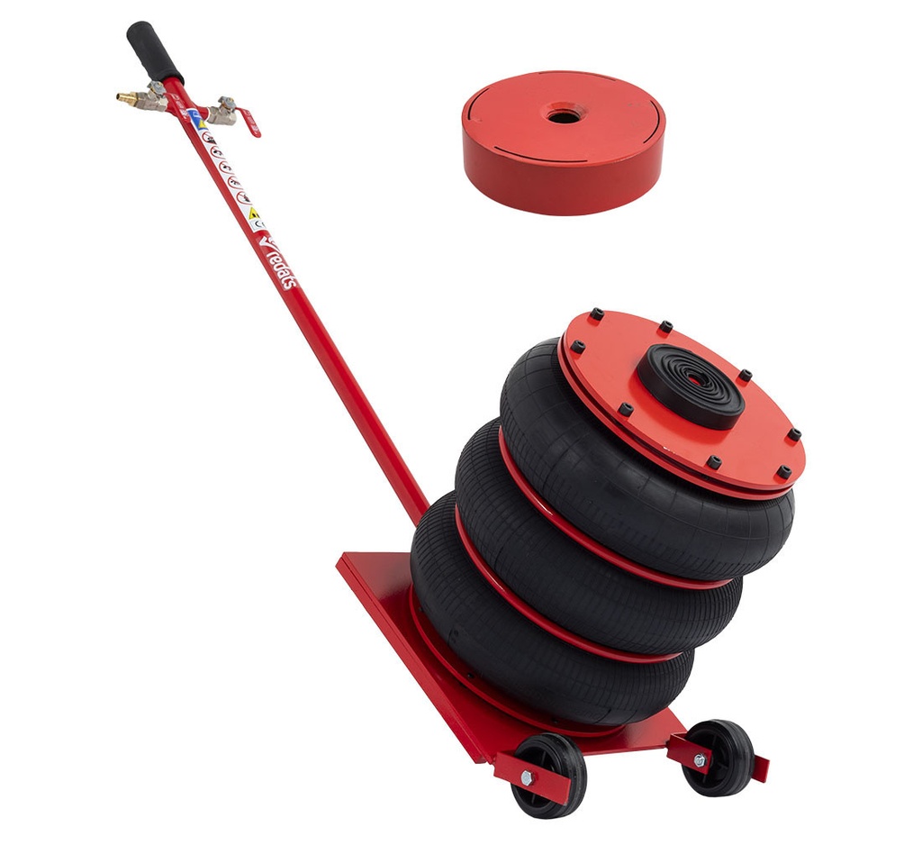 Raudonas pneumatinis domkratas REDATS 4,5T + padas 3cm (30-02-46, REDATS)