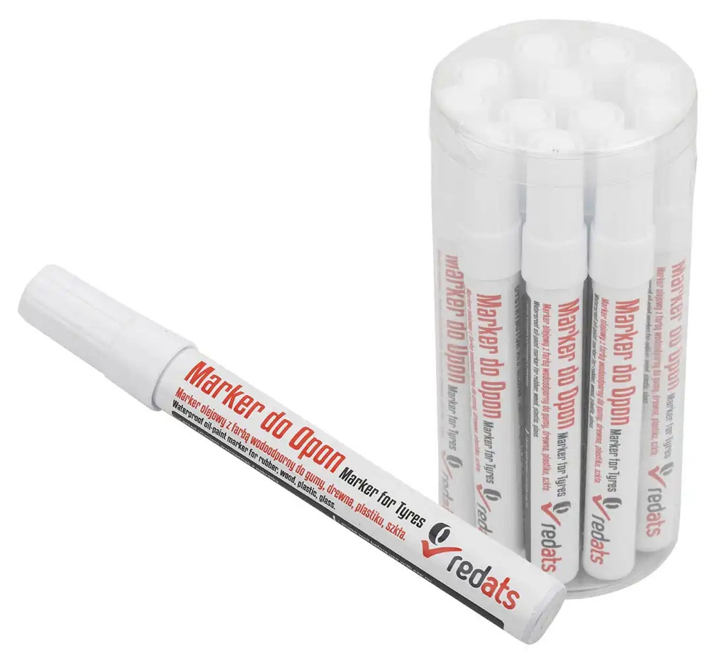 Oil marker for tires REDATS- white - 12 pcs (04-03-58, REDATS)