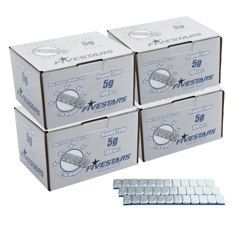 Adhesive weights Fivestars FE 5g ROUND - 400 pcs. (01-02-77, FIVE STARS)